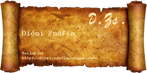 Diósi Zsófia névjegykártya