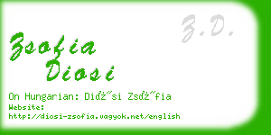 zsofia diosi business card